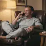 Heartfelt diaper lover phone sex moment depicted with warm pastel nursery elements symbolizing identity and acceptance