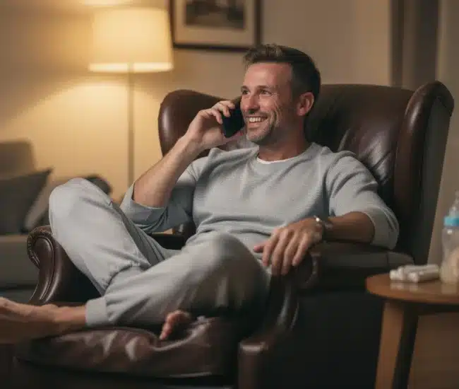 Heartfelt diaper lover phone sex moment depicted with warm pastel nursery elements symbolizing identity and acceptance