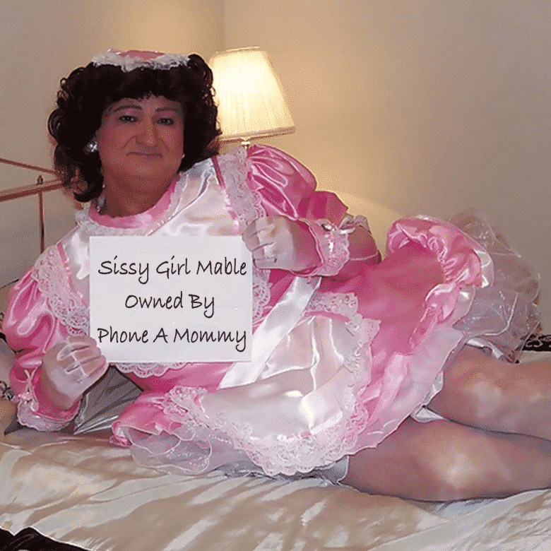 Sissy Girl Mable Casual Pose Lying Down in sissy dress