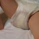 Adult Diaper Wearing the messy wet dirty diaper