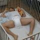 Hot Diaper Man Sleeping On the Cot with diaper