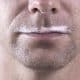 Hot Man showing the milk moustache