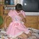 Mommy Sissy Girl kneeling on the bed