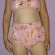 Girl wearing the plastic pants abdl sissy baby adult baby diaper