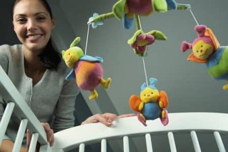 Girl Playing with the baby colorful moving animal