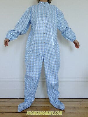 Men's Snap Front Cotton Coverall, Oversized Fit, Long Sleeve