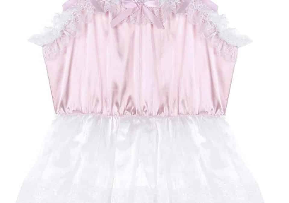 Pink and White Sissy Baby Cute Dress