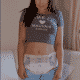 Hottest Sexy Girl wearing the diaper with standing pose