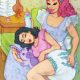Adult Diaper girl sleeping on her mom lap