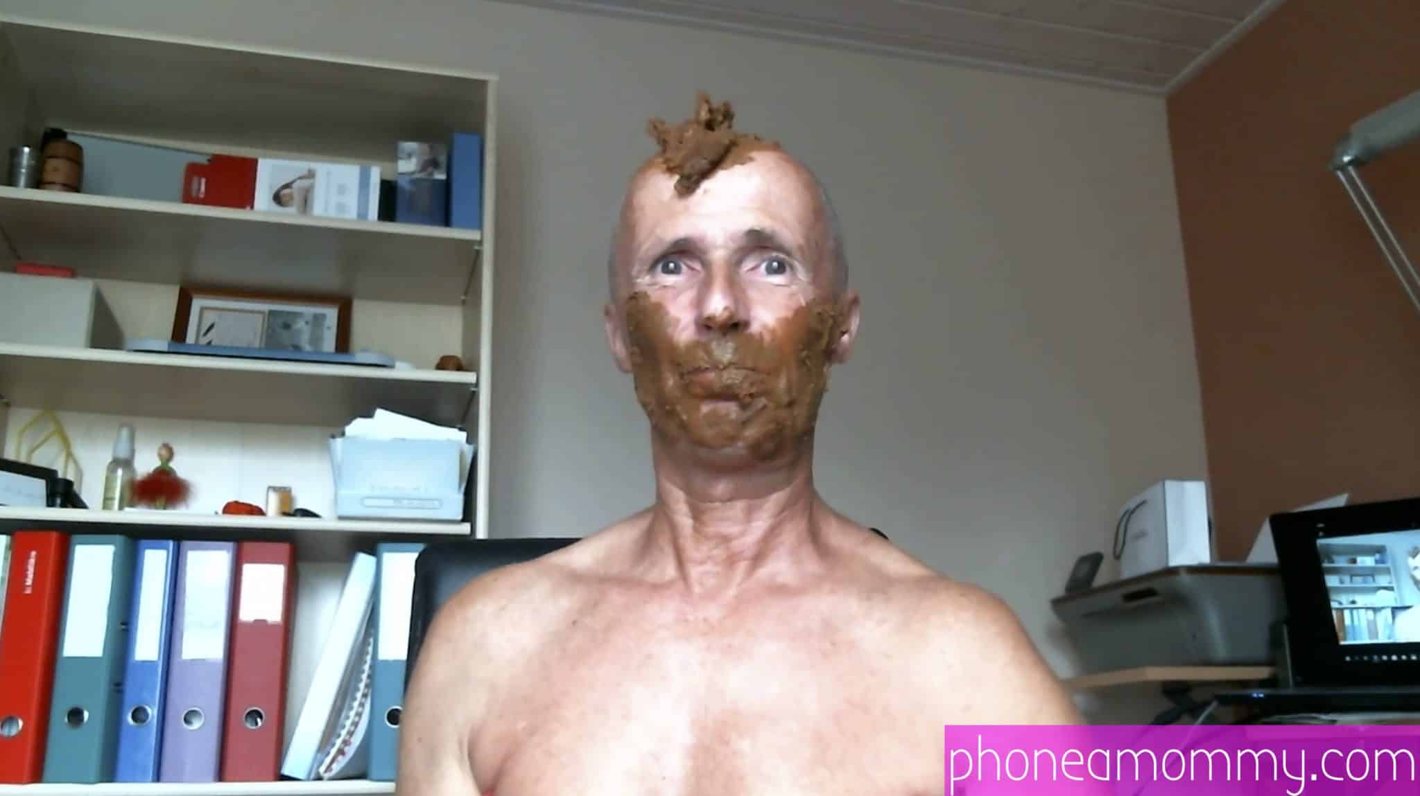I Want You To Eat Your Own Shit A men Something applied on his face