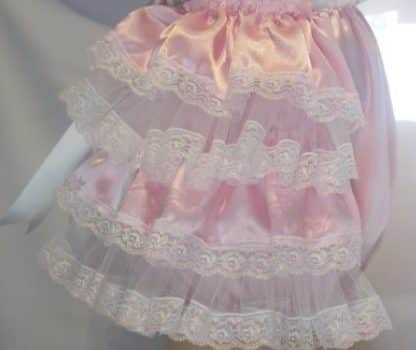 Baby Sweet Rose Backless Puffy Pink Dress