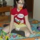 Girl Playing to sucking the baby nipple in her room