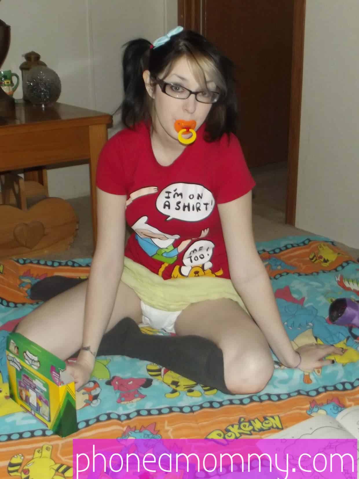 Girl Playing to sucking the baby nipple in her room