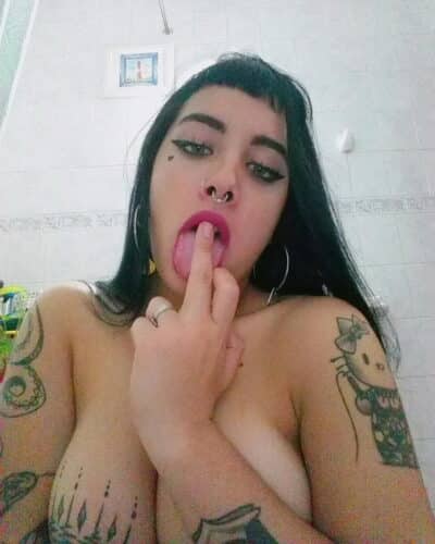 a Girl sexy girl Licking Her Finger in lust thought