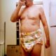A White Diaper With Old Man