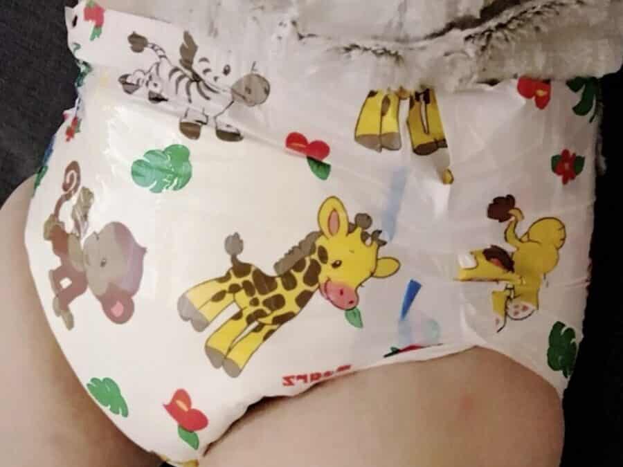 abdl in a jungle diaper