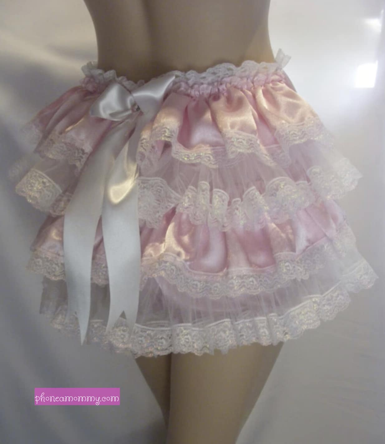 pink-white-lace-bows-skirt-sissy