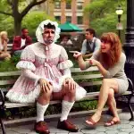 Husband humiliated on another public outing in adult diapers