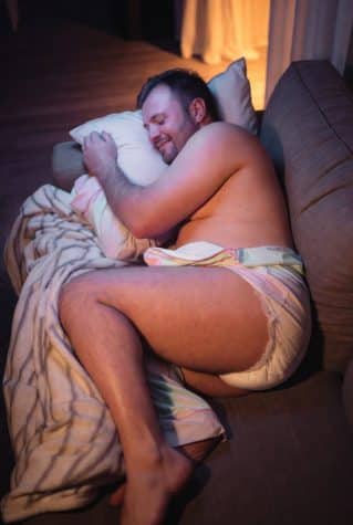 abdl wearing comfy diapers